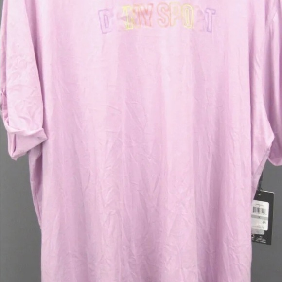 Dkny Sport Plus Size Ombre Logo T-Shirt Lilac-NWT - Picture 3 of 4
